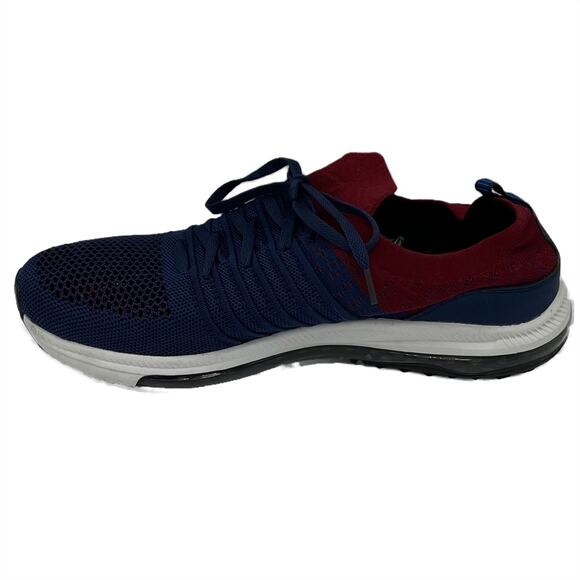 Baldi London Men's Cantona Sneakers in Navy/Maroon Size 8 - Picture 4 of 6